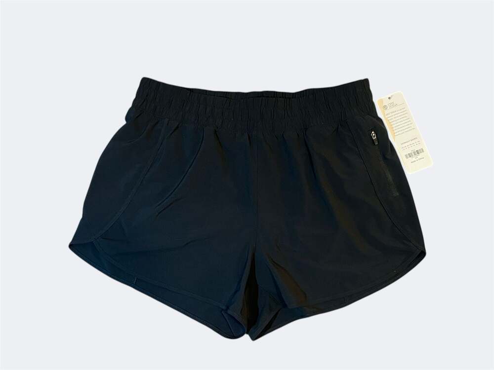 CRZ YOGA Women's Quick-Dry Running Athletic Shorts with Zipper Pocket-NWT